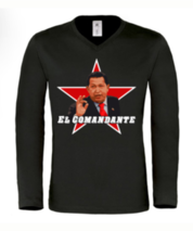 Moška majica z dolgimi rokavi Hugo Chavez El comandante