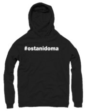Moški pulover s kapuco #ostanidoma